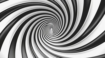 Fototapeta premium A futuristic tunnel with concentric blue and white rings creates a 3D effect, ideal for digital art and sci-fi projects.