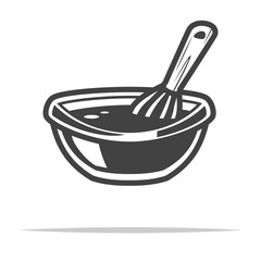 Mixing batter icon transparent vector isolated