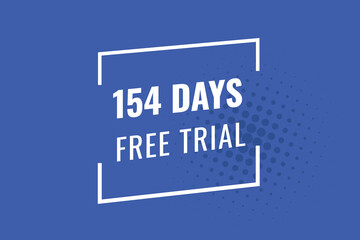 154 day free trial banner design. 154 days free banner background
