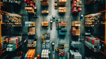 Obraz premium Advanced Logistics and Supply Chain Management in Modern Distribution Center