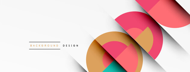 Fototapeta premium Modern geometrical abstract background - circles. Business or technology presentation design