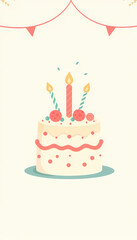 birthday card with cake