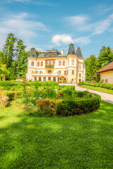 Fototapeta premium Betliar castle with beautiful garden near Roznava, Slovakia