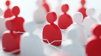 Obraz premium Futuristic Strategic Customer Relationship Management in Modern Company - 3D Illustration