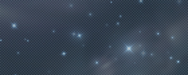 Starry sky background, starry universe, Milky Way galaxy png. Background of beautiful cosmic nebula.	