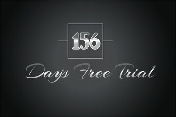 156 day free trial banner design. 156 days free banner background
