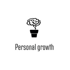 personal growth text on white background