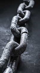 Naklejka premium A Chain of Broken Links: A Delicate Balance of Strength and Vulnerability