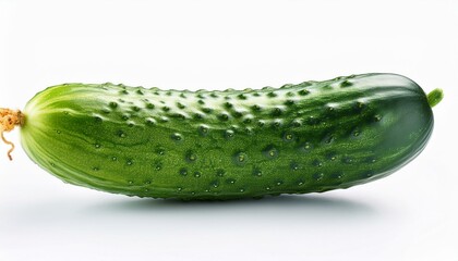Fresh green Cucumber Isolated on white background 