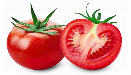 fresh Tomato Isolated on white background. ai generated