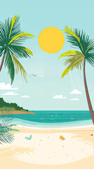 Obraz premium Sun-Kissed Sands: A Tropical Paradise Awaits