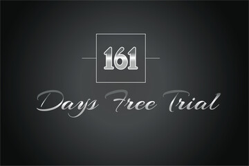 161 day free trial banner design. 161 days free banner background
