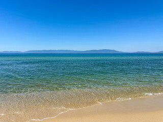 Crystal clear sea water of Samos island, Greece