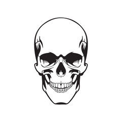 Skull head vector art illustration
