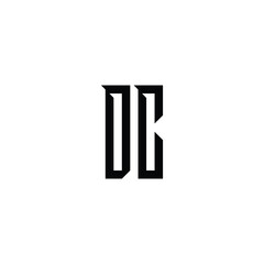 Obraz premium DC monogram logo design letter text name symbol monochrome logotype alphabet character simple logo