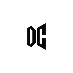 DC monogram logo design letter text name symbol monochrome logotype alphabet character simple logo
