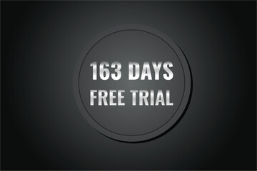 163 day free trial banner design. 163 days free banner background
