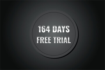 164 day free trial banner design. 164 days free banner background

