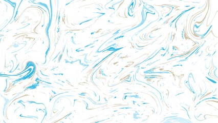 Blue marble acrylic seamless pattern, water texture, watercolor marble background. Vector illustration.