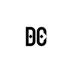 DC monogram logo design letter text name symbol monochrome logotype alphabet character simple logo
