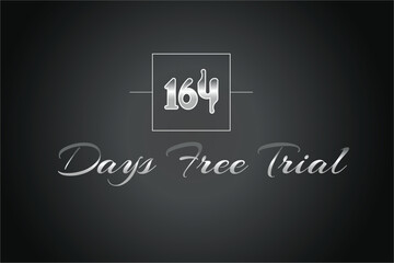 164 day free trial banner design. 164 days free banner background
