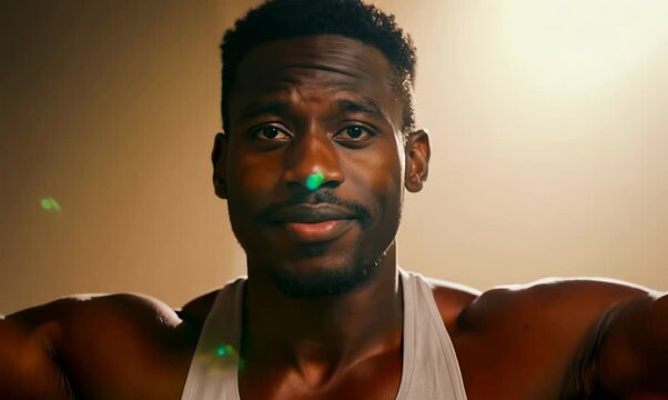 Gambian Man Stretching for Home Workout
