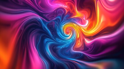 Fototapeta premium Abstract Swirling Colors with a Central Spiral