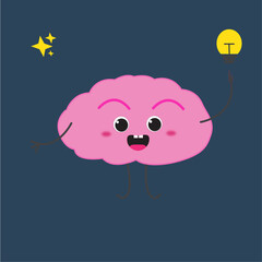 Illustration vector graphic of brain idea. suitable for education, content, etc