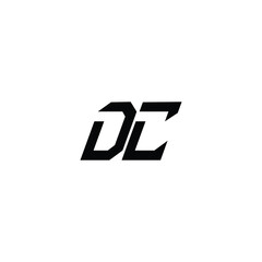 DC monogram logo design letter text name symbol monochrome logotype alphabet character simple logo