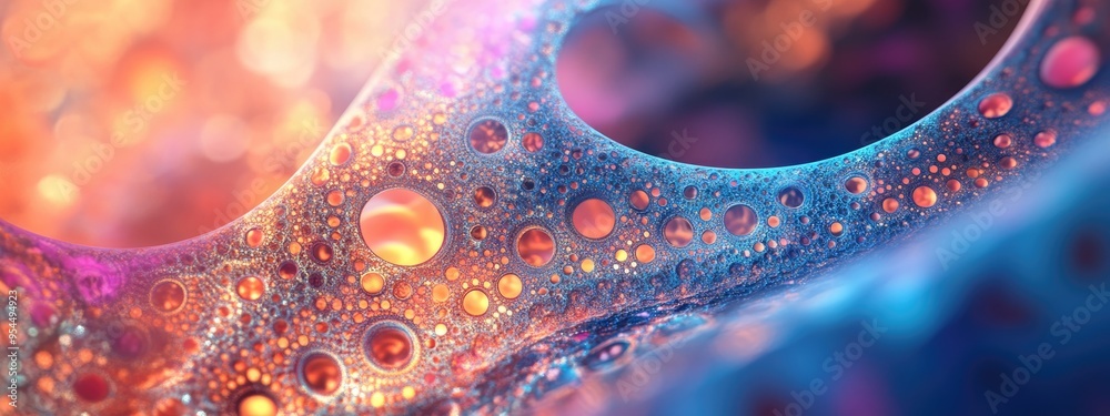 Aufkleber Abstract fractal background in a 3D cartoon rendering digitally created illustration