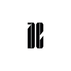 Obraz premium DC monogram logo design letter text name symbol monochrome logotype alphabet character simple logo