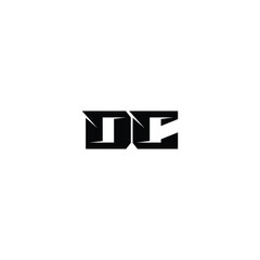 DC monogram logo design letter text name symbol monochrome logotype alphabet character simple logo