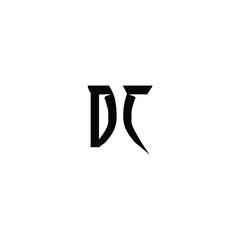 DC monogram logo design letter text name symbol monochrome logotype alphabet character simple logo