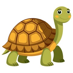Obraz premium Tortoise cartoon illustration isolated on white background