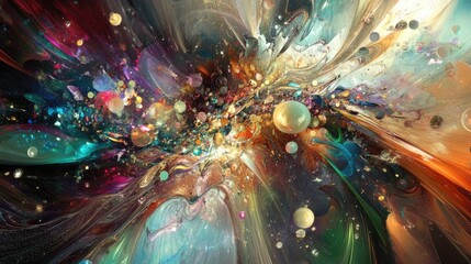 dynamic interplay of motion energy colors and shapes in a spatial environment