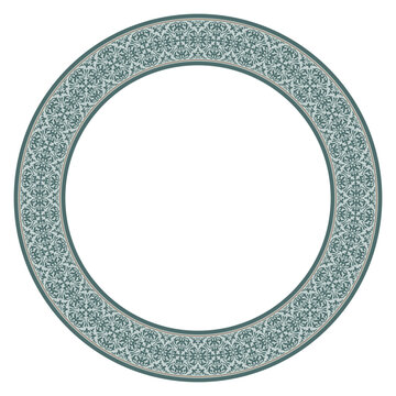 recommend clip art: Vector round Kazakh national ornament. Ethnic pattern of the peoples of the Great Steppe, Kazakh, Kyrgyz, Uzbek, Mongolian, Kalmyk, Buryats. National Asian ornaments for plate, textile, print design