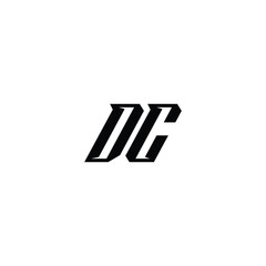 DC monogram logo design letter text name symbol monochrome logotype alphabet character simple logo