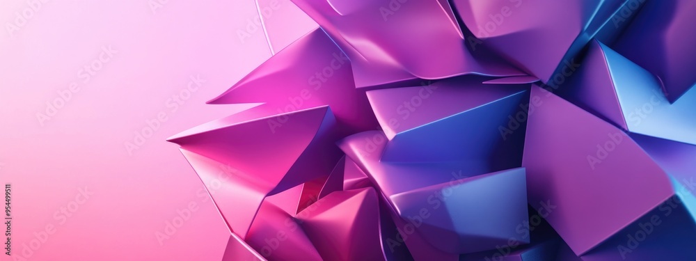Poster Abstract geometric shape background 3D rendering