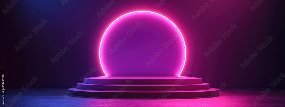 Poster luxury podium with a cosmetic background for branding and product display 3d rendering illustration