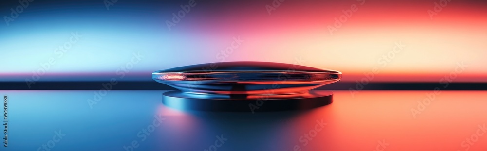 Poster abstract futuristic pedestal design suitable for banners flyers or web use 3d render