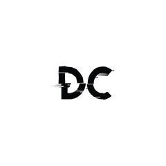 DC monogram logo design letter text name symbol monochrome logotype alphabet character simple logo