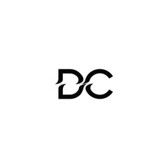 DC monogram logo design letter text name symbol monochrome logotype alphabet character simple logo