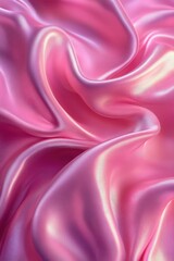 Obraz premium Luxurious Pink Satin Fabric with Elegant Folds and Shiny Texture