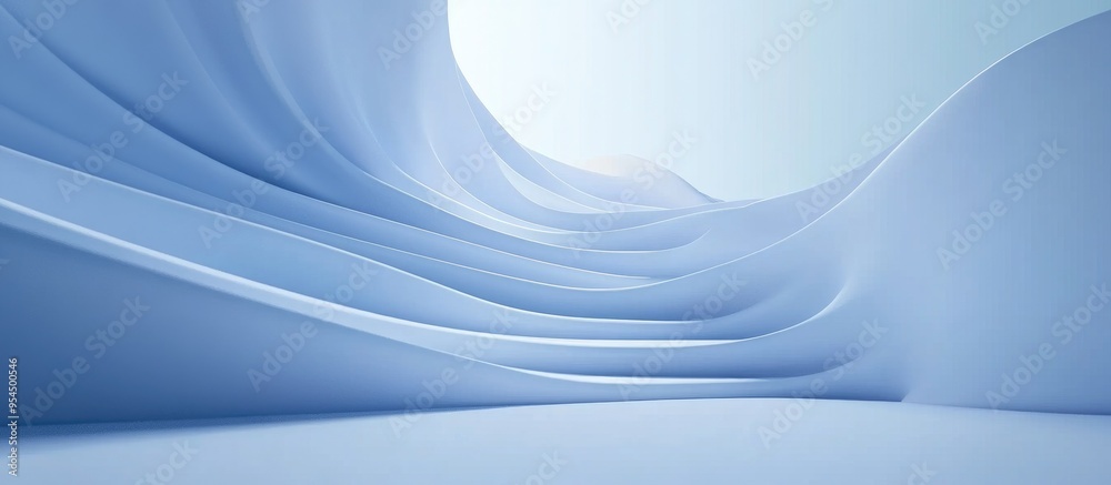 Poster Elegant minimalist abstract background 3D illustration and rendering