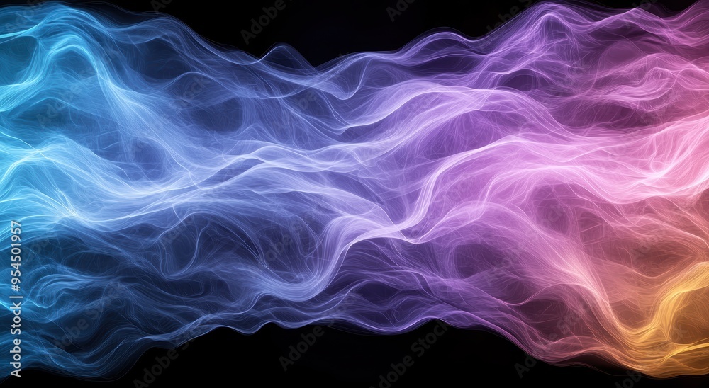 Sticker colorful abstract smoke or vapor background