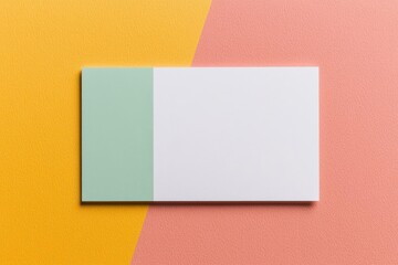 Fototapeta premium Dual-Sided Blank Business Card A business card with one side blank white and the other a solid color