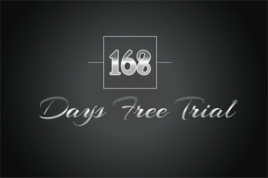168 day free trial banner design. 168 days free banner background
