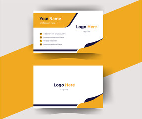 Business Card - Modern and minimalist orange color business card layout. vector business card design for any kind of use.