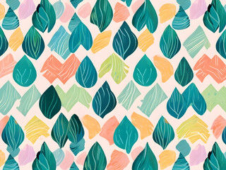 seamless pattern with leaves ,Ai generated 