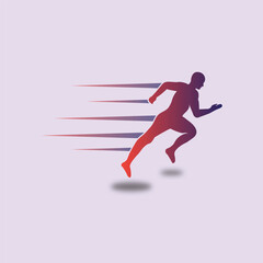 A Man Running logo Design , Vector Design 
